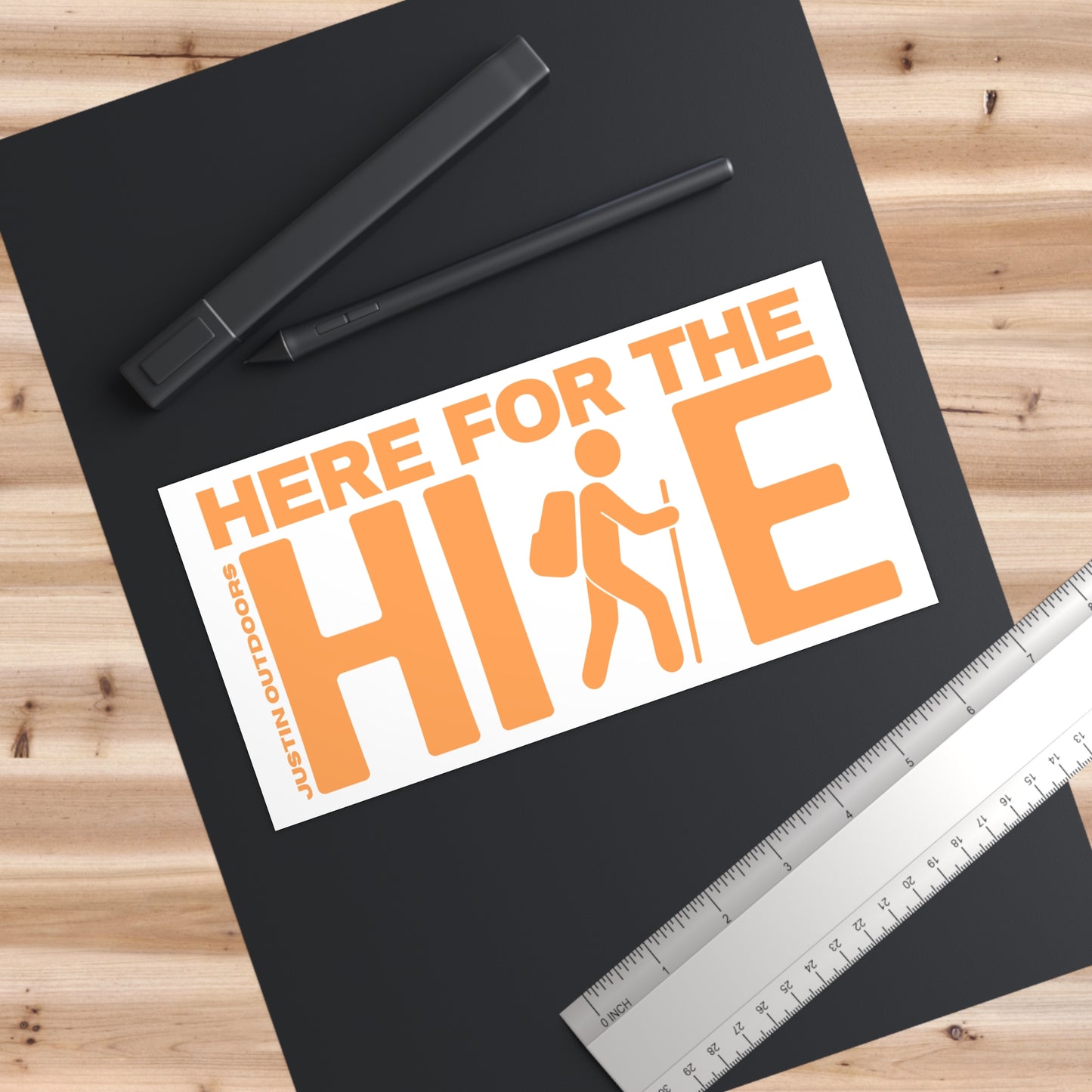 'Here for the Hike' Bumper Stickers